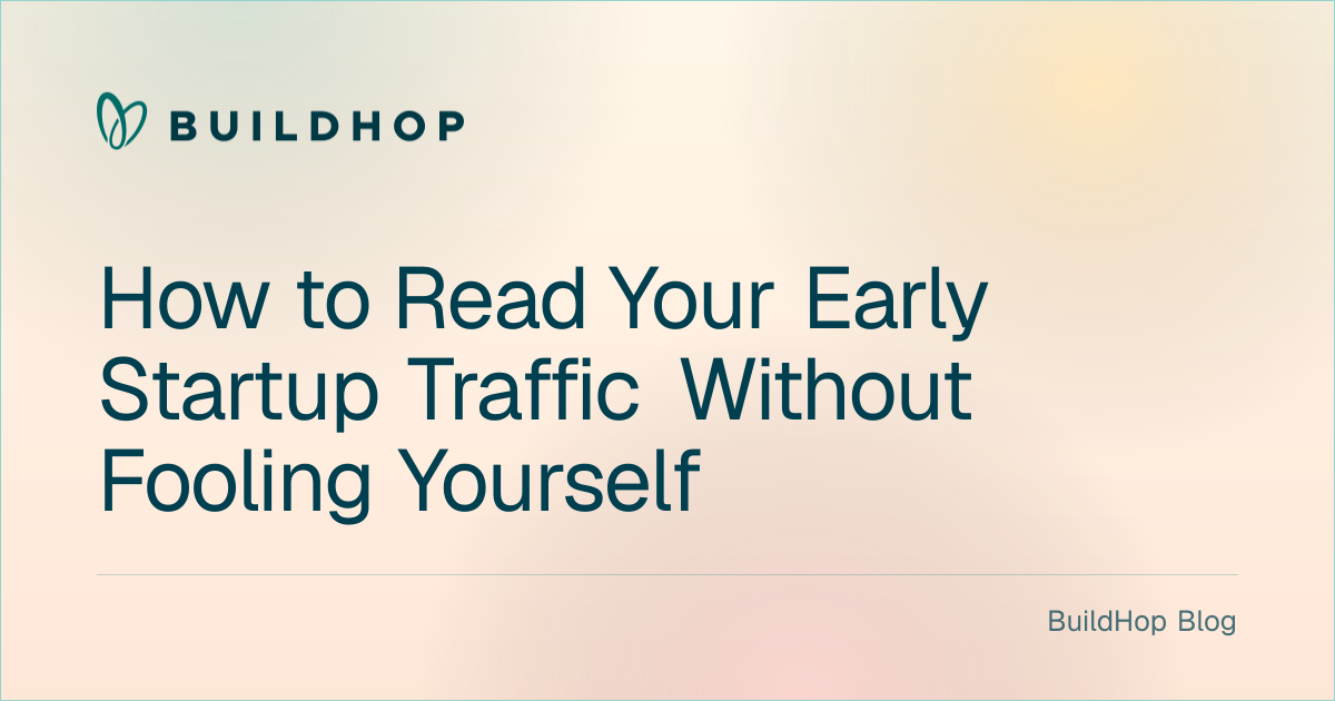 How to Read Your Early Startup Traffic Without Fooling Yourself BuildHop Blog card